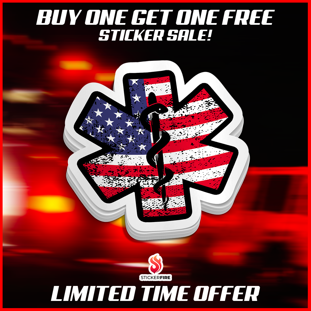 EMT American Flag Sticker