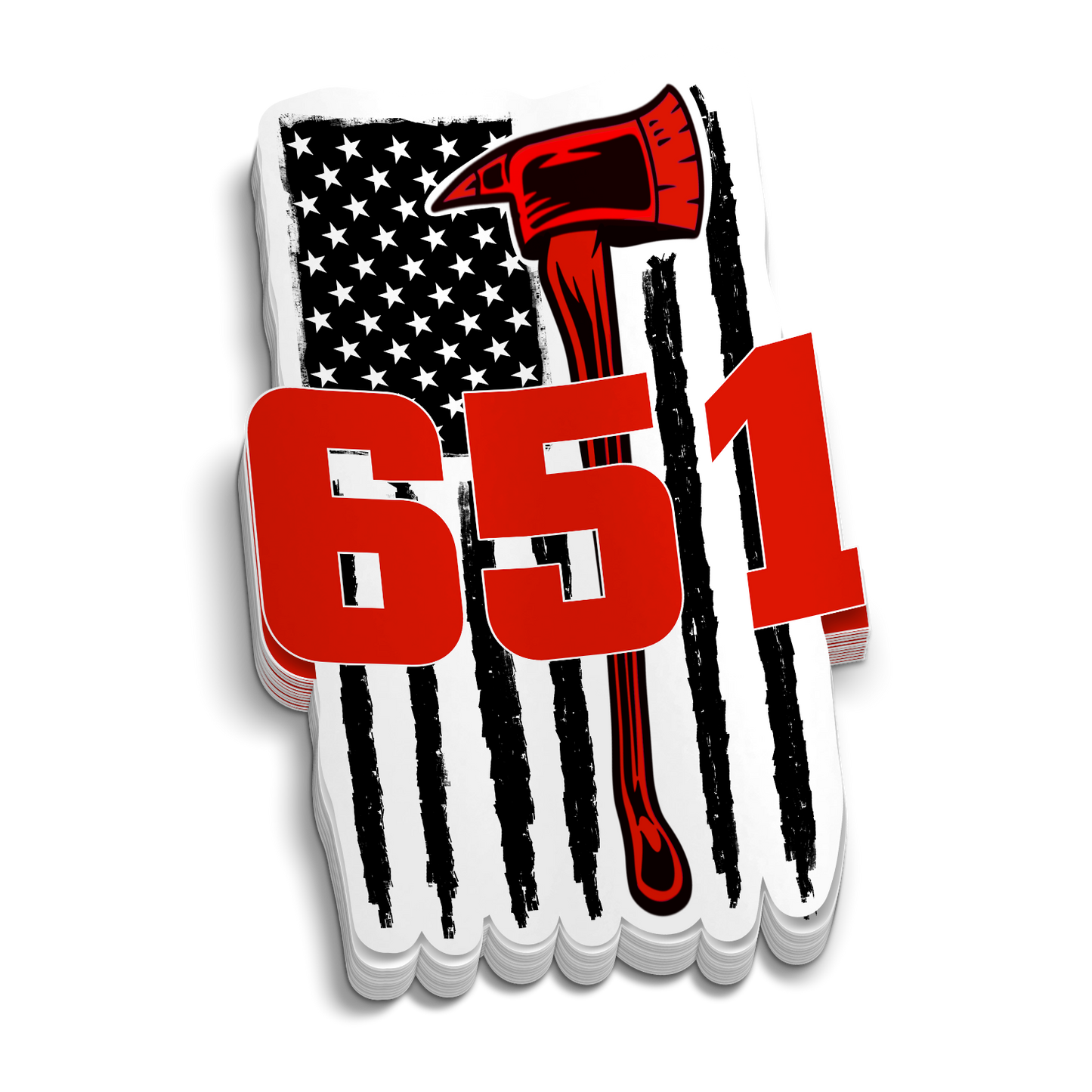 Custom Redline Flag Station Number Sticker