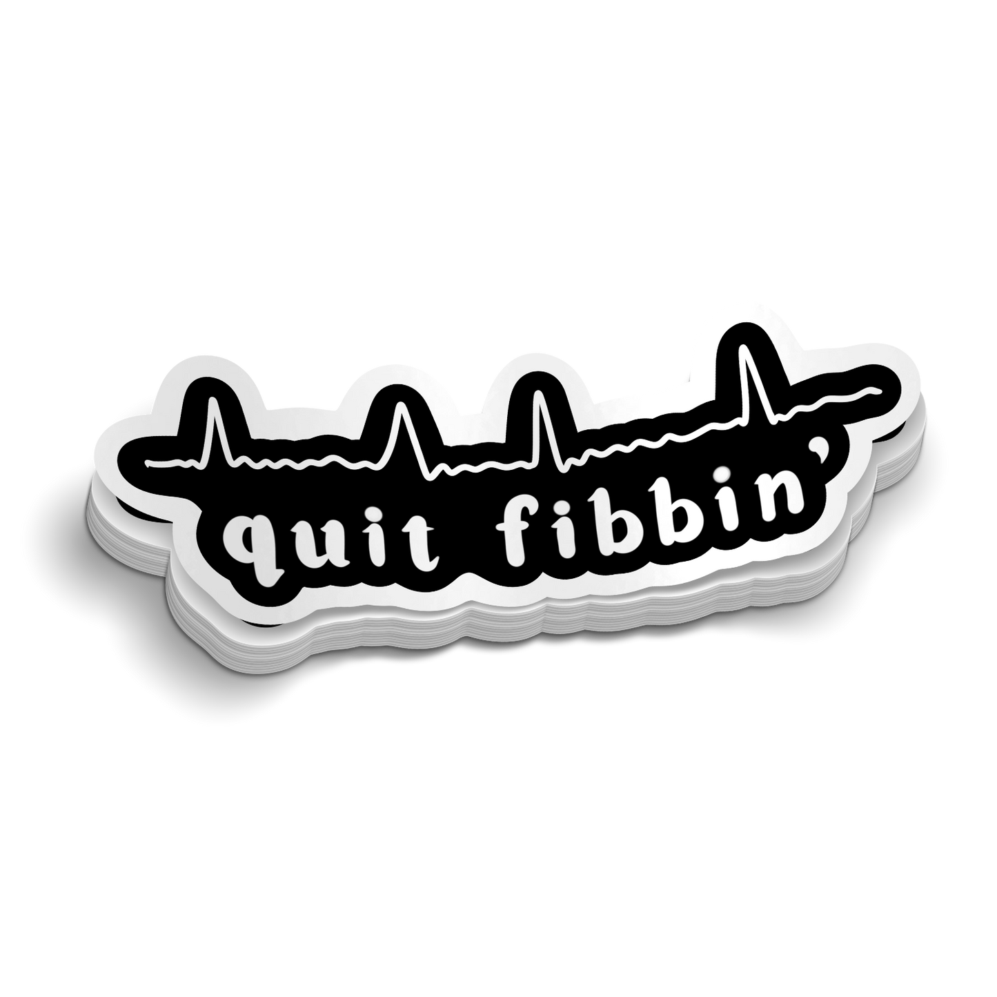 Quit Fibbin' Cardiac ECG Sticker