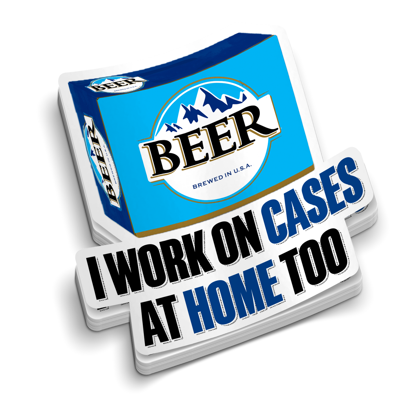 Work on Cases | Sarcastic Police Stickers