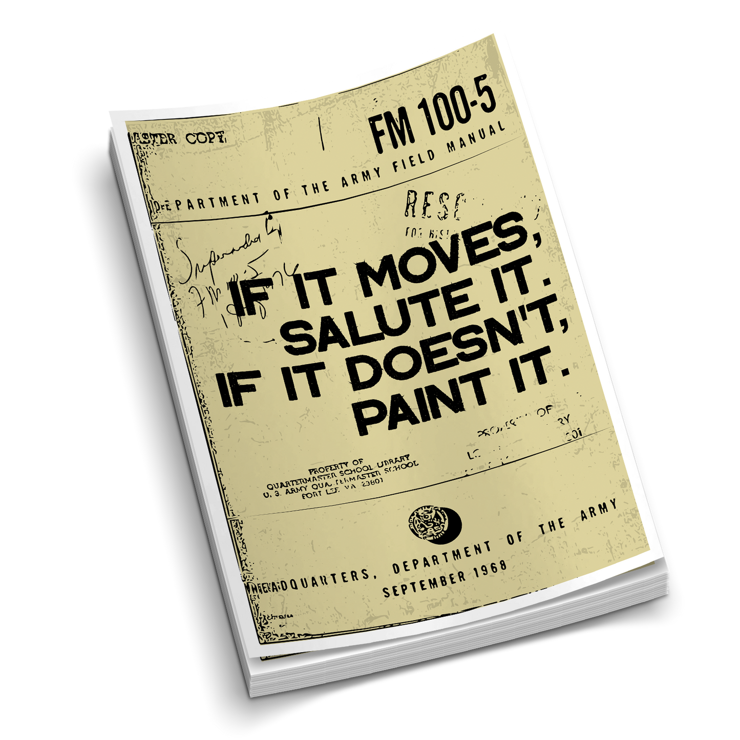 If it Doesn't Move, Paint It | Funny Military Stickers