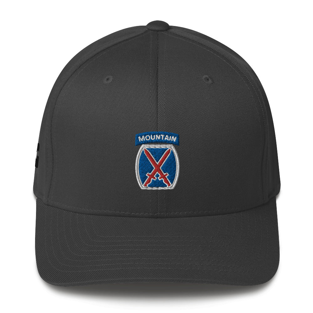 10th Mountain Structured Twill Flex Fit Cap