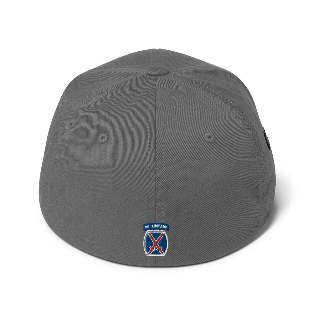 10th Mountain Structured Twill Flex Fit Cap