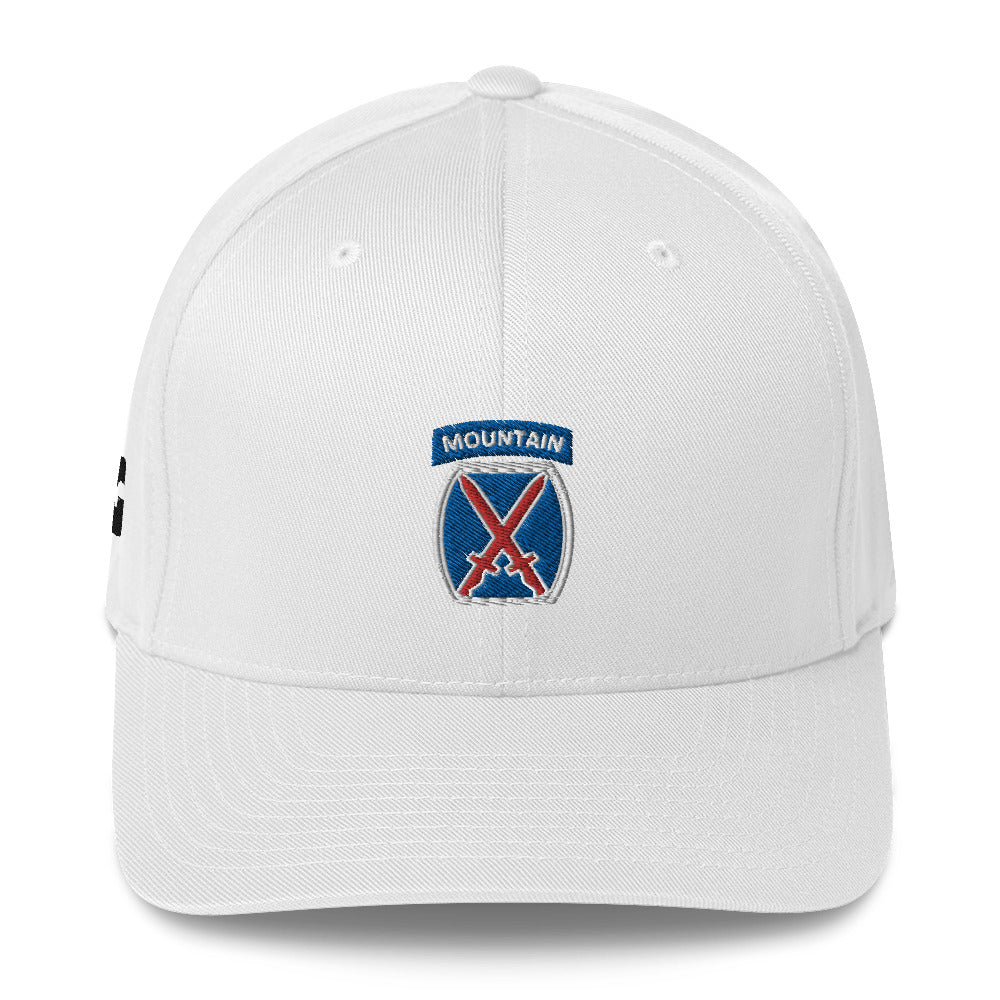 10th Mountain Structured Twill Flex Fit Cap