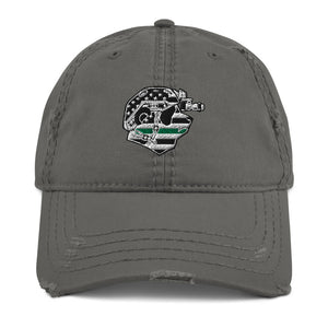 Thin Green Line Distressed Dad Hat