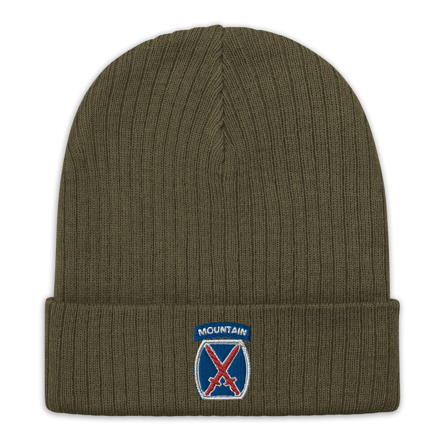 10th Mountain Ribbed Knit Beanie
