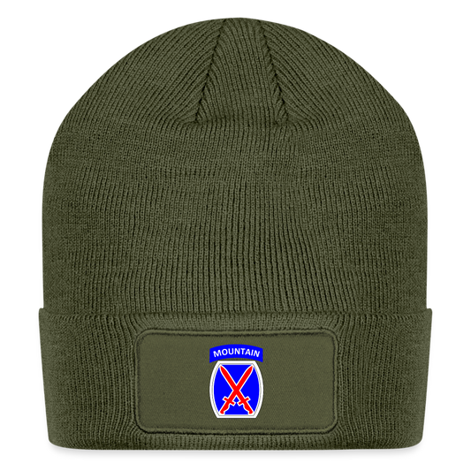 10th Mountain Patch Beanie - olive