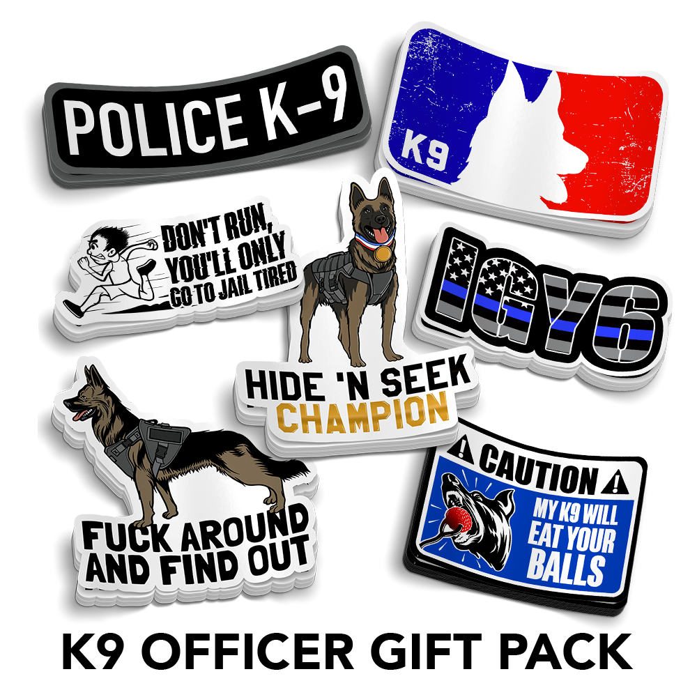 K9 Sticker Square K9 Officer | Sticker Gift Packs – Mountain Up