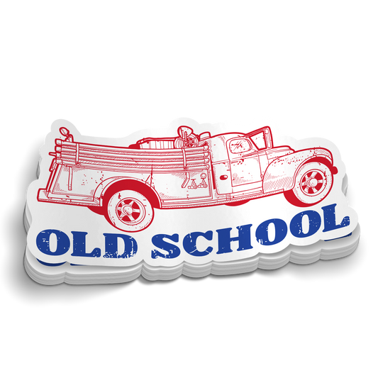 Old School Fire Engine Sticker