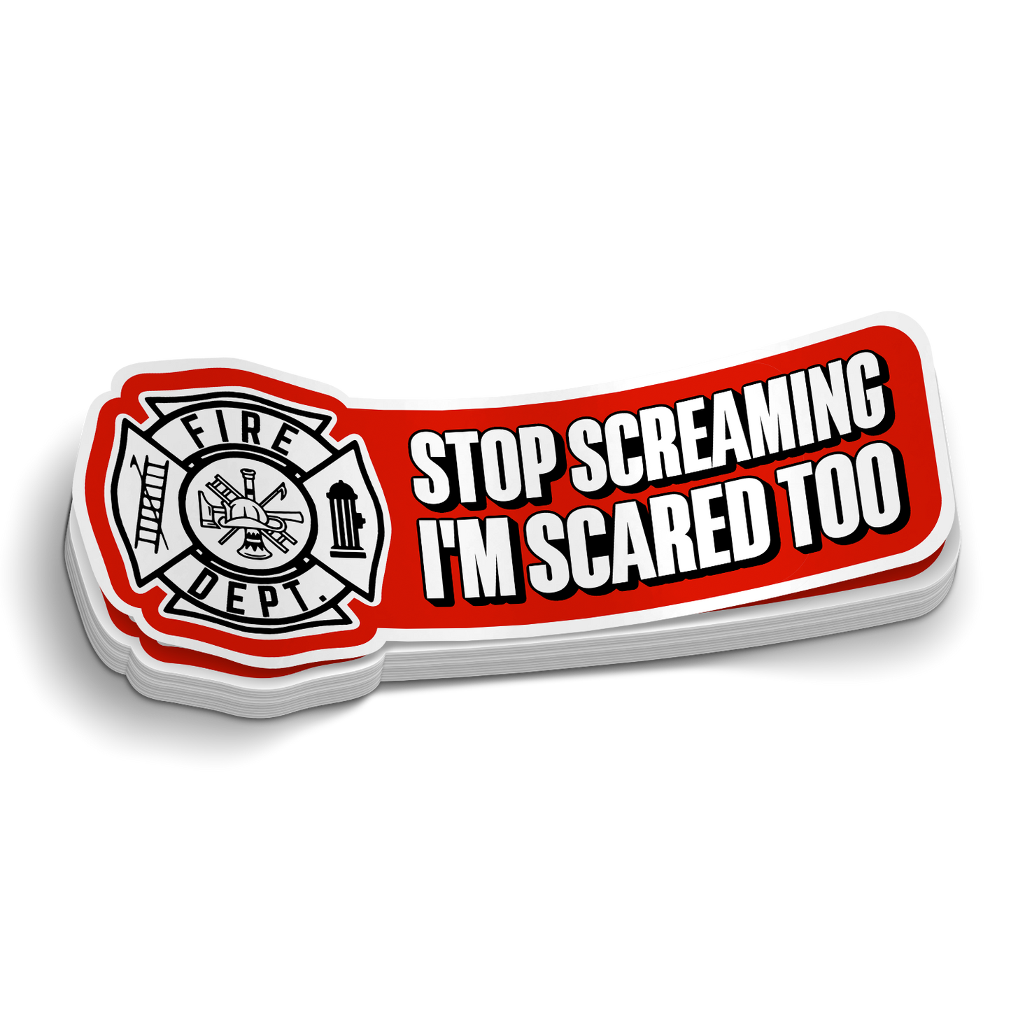 Stop Screaming Fire Sticker
