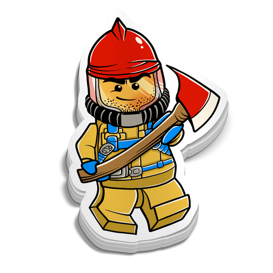 Mini Firefighter Sticker