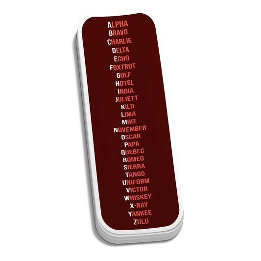 Phonetic Alphabet Sticker