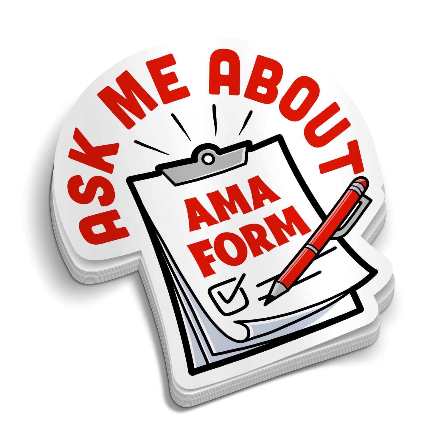 Ask Me About AMA Forms Sticker – Mountain Up