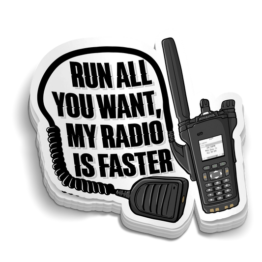 Run All You Want | Funny Police Sticker