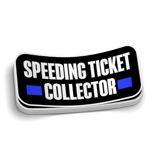 Speeding Ticket Collector Sticker