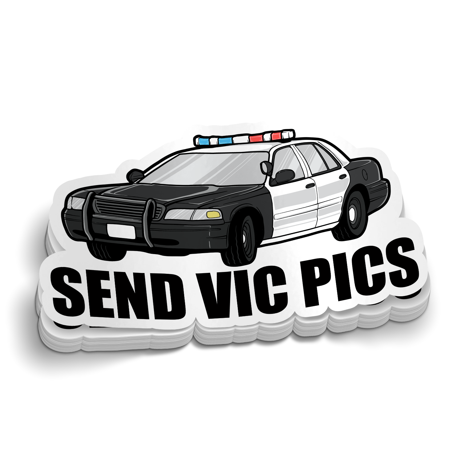 Send Vic Pics Funny Police Sticker – Mountain Up