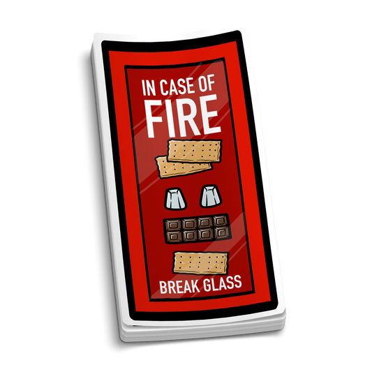 In Case Of Fire, Break Glass Sticker