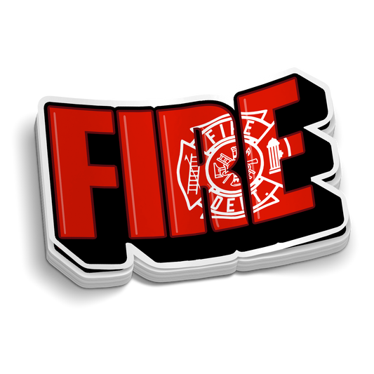 FIRE Logo-style Firefighter Sticker