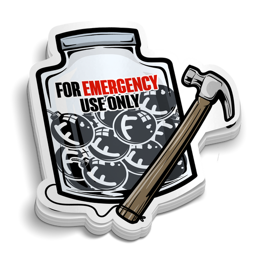 In Case Of Emergency F-Bombs | Funny Tumbler Stickers