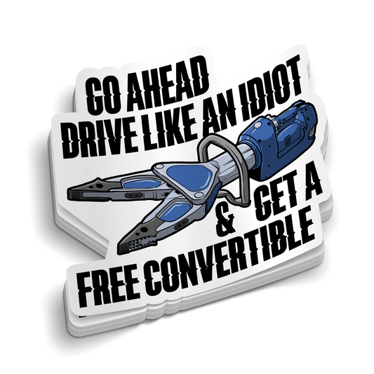 Free Convertible | Funny Firefighter EMS Stickers