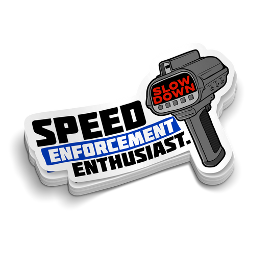 Speed Enthusiast - Police Tumbler Stickers