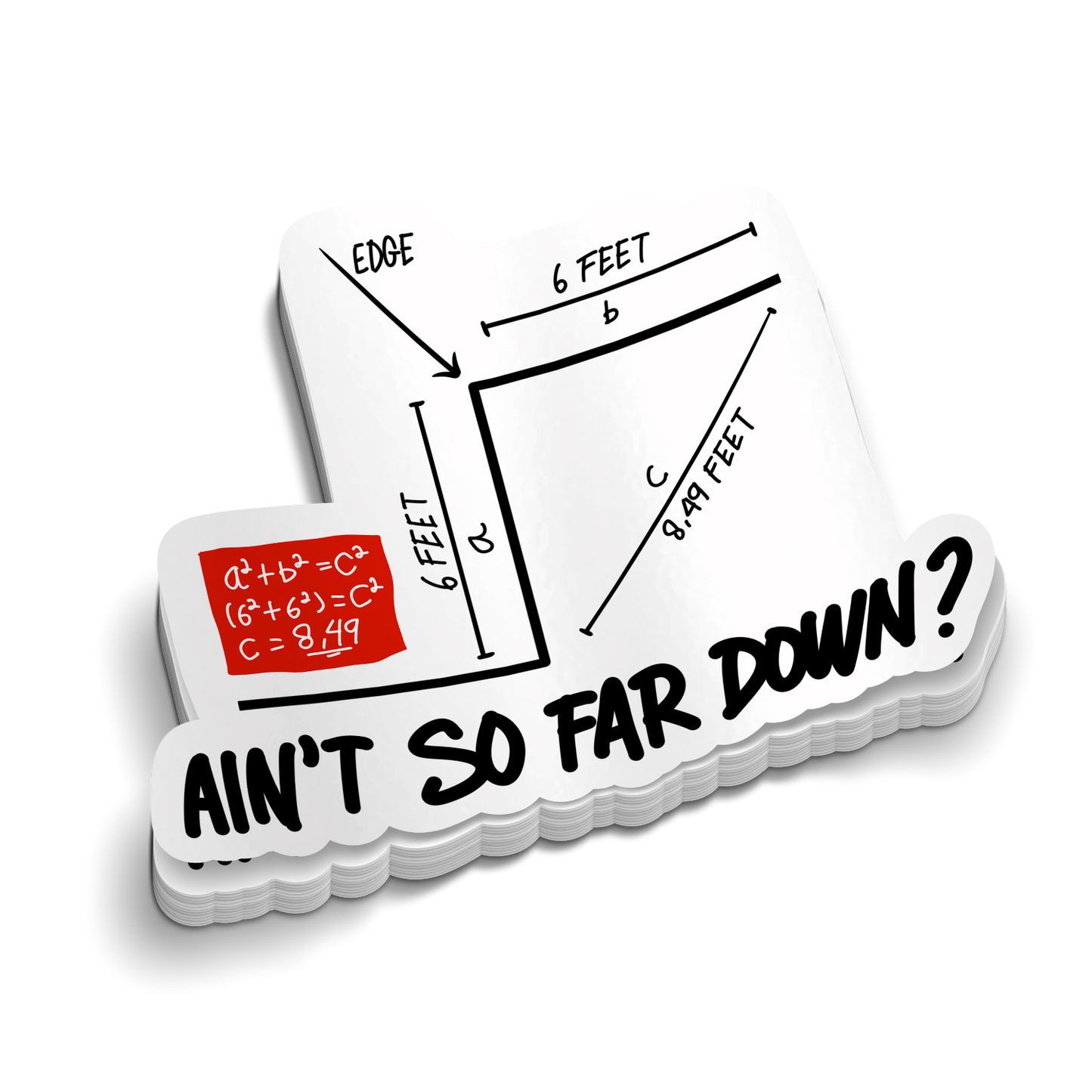 So Far Down - Funny Tumbler Stickers