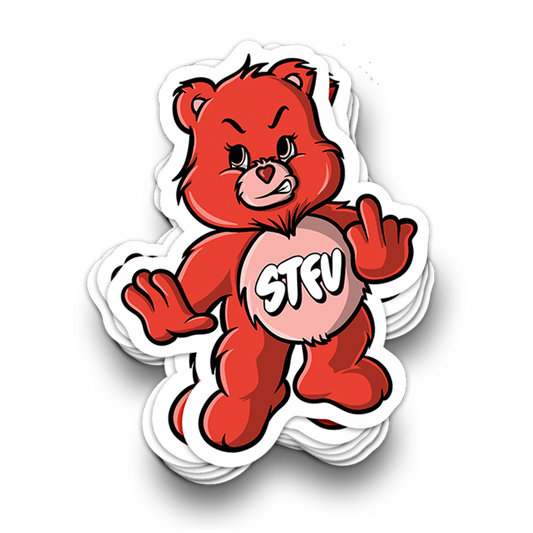 STFU Bear- Funny Tumbler Stickers