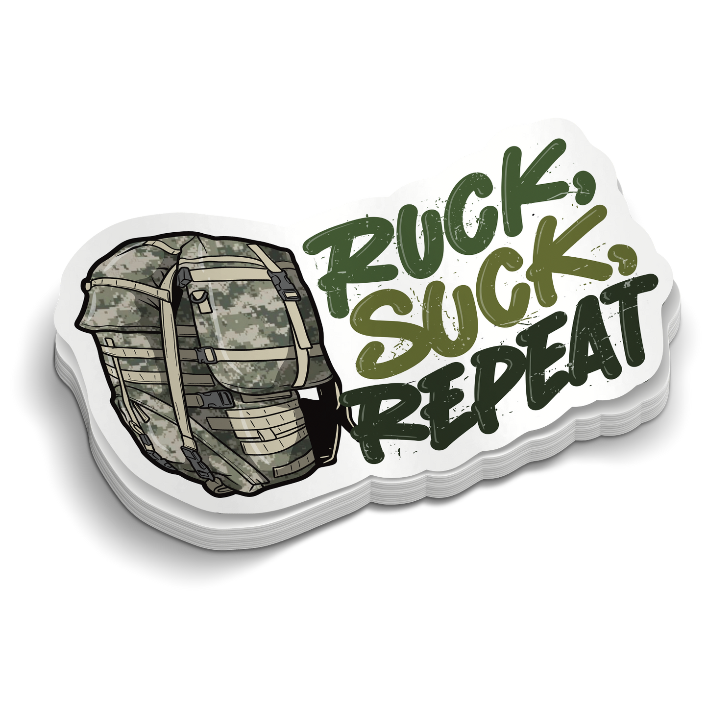 Ruck Suck | Funny Military Stickers | Perfect for Laptops
