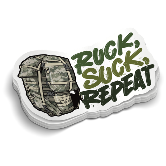 Ruck Suck | Funny Military Stickers | Perfect for Laptops