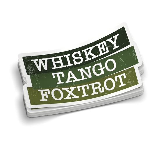 WTF | Funny Military Stickers | Perfect for Coffee Cups