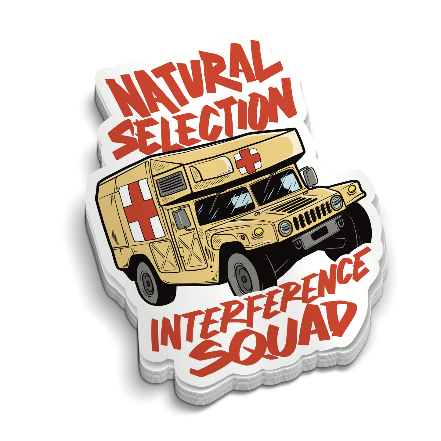 Natural Selection Squad | Funny Military Stickers | Great for Cups