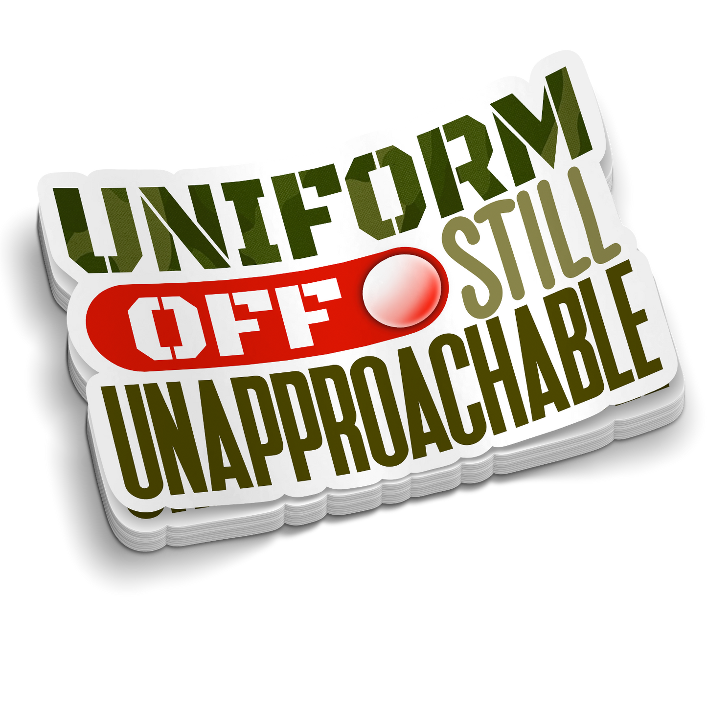Uniform Off | Funny Military Stickers