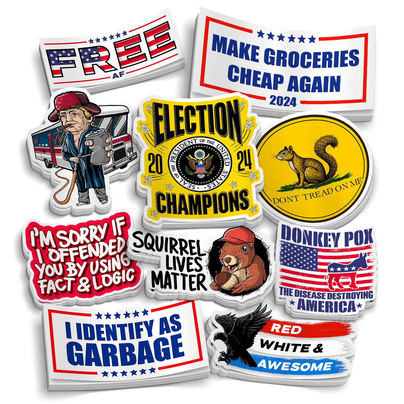 The Patriot Pack - Funny Sticker Pack