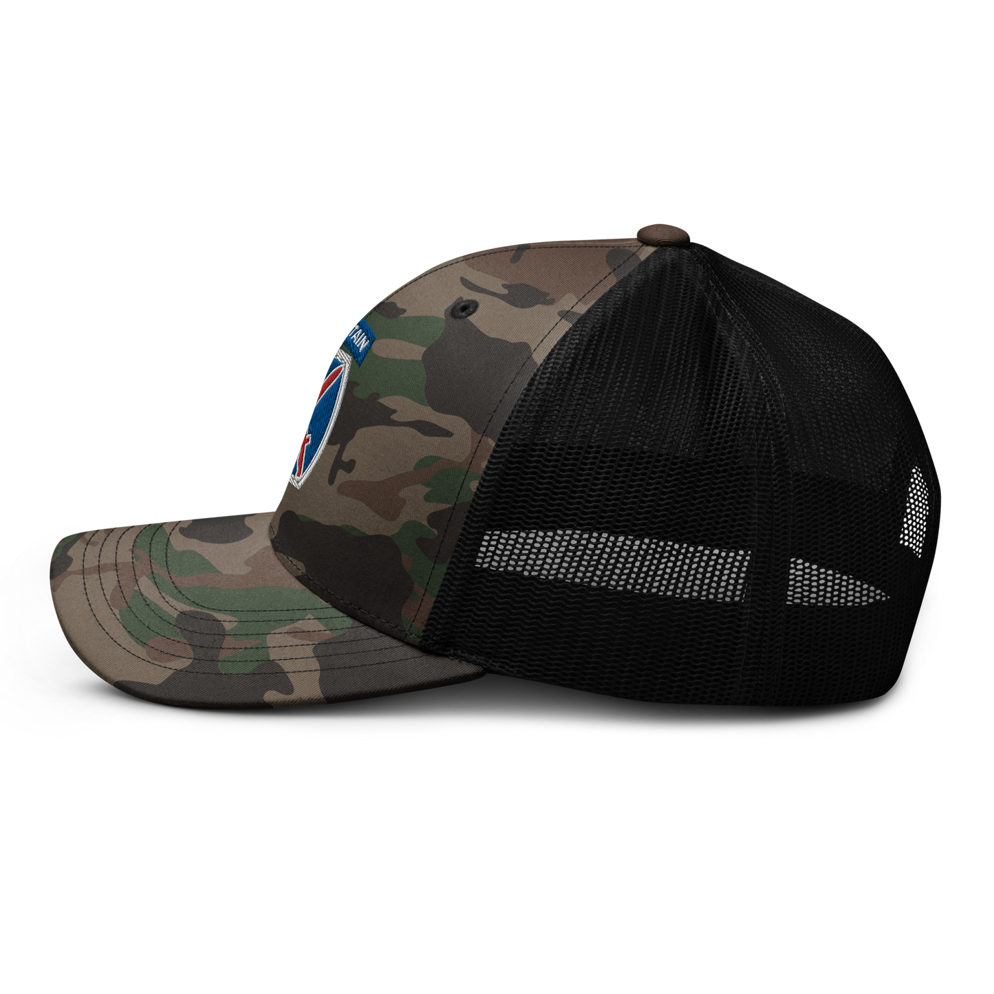 10th Mountain Camouflage trucker hat