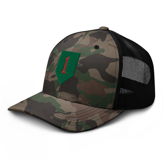 Big Red One Camouflage trucker Hat