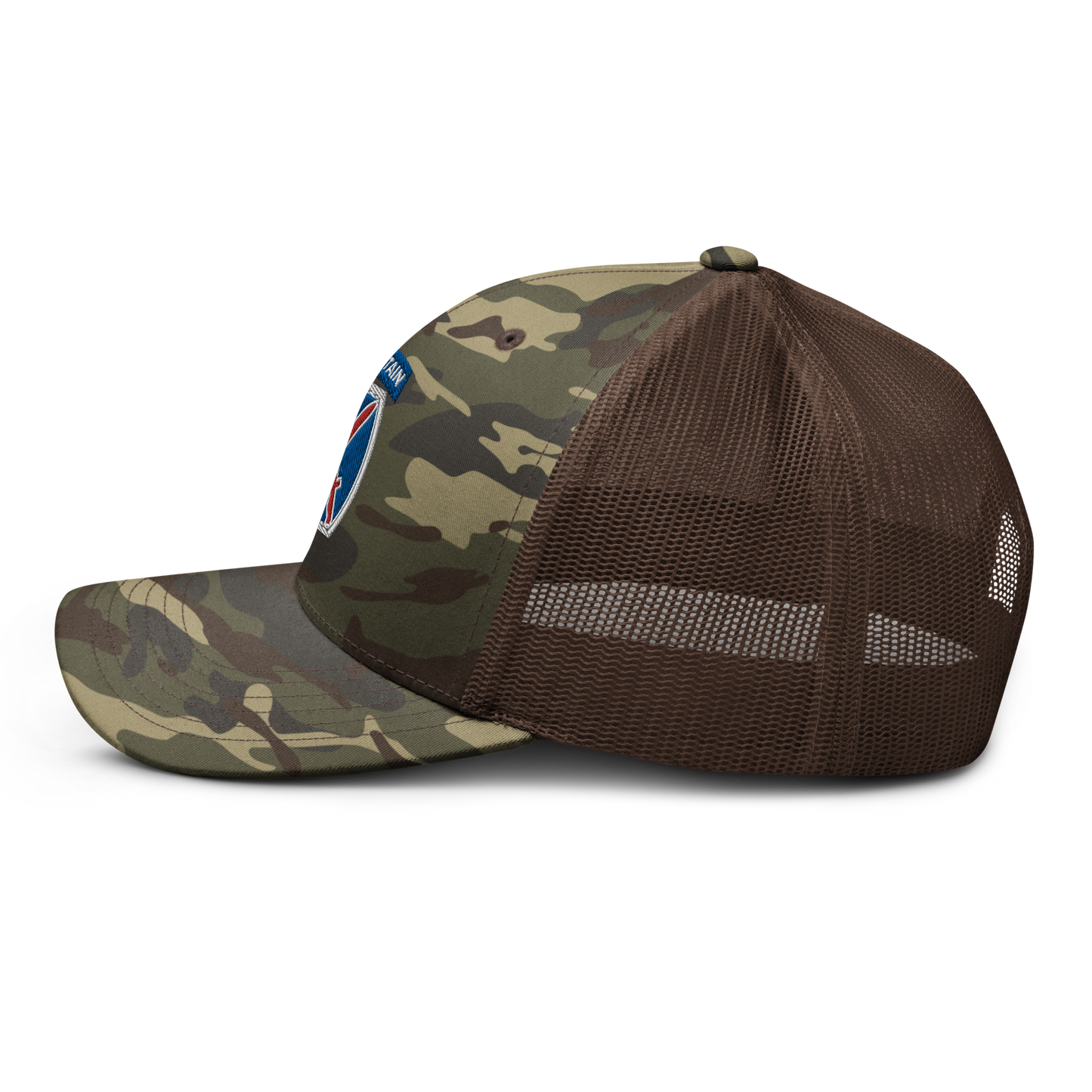 10th Mountain Camouflage trucker hat