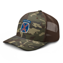 Load image into Gallery viewer, 10th Mountain Camouflage trucker hat