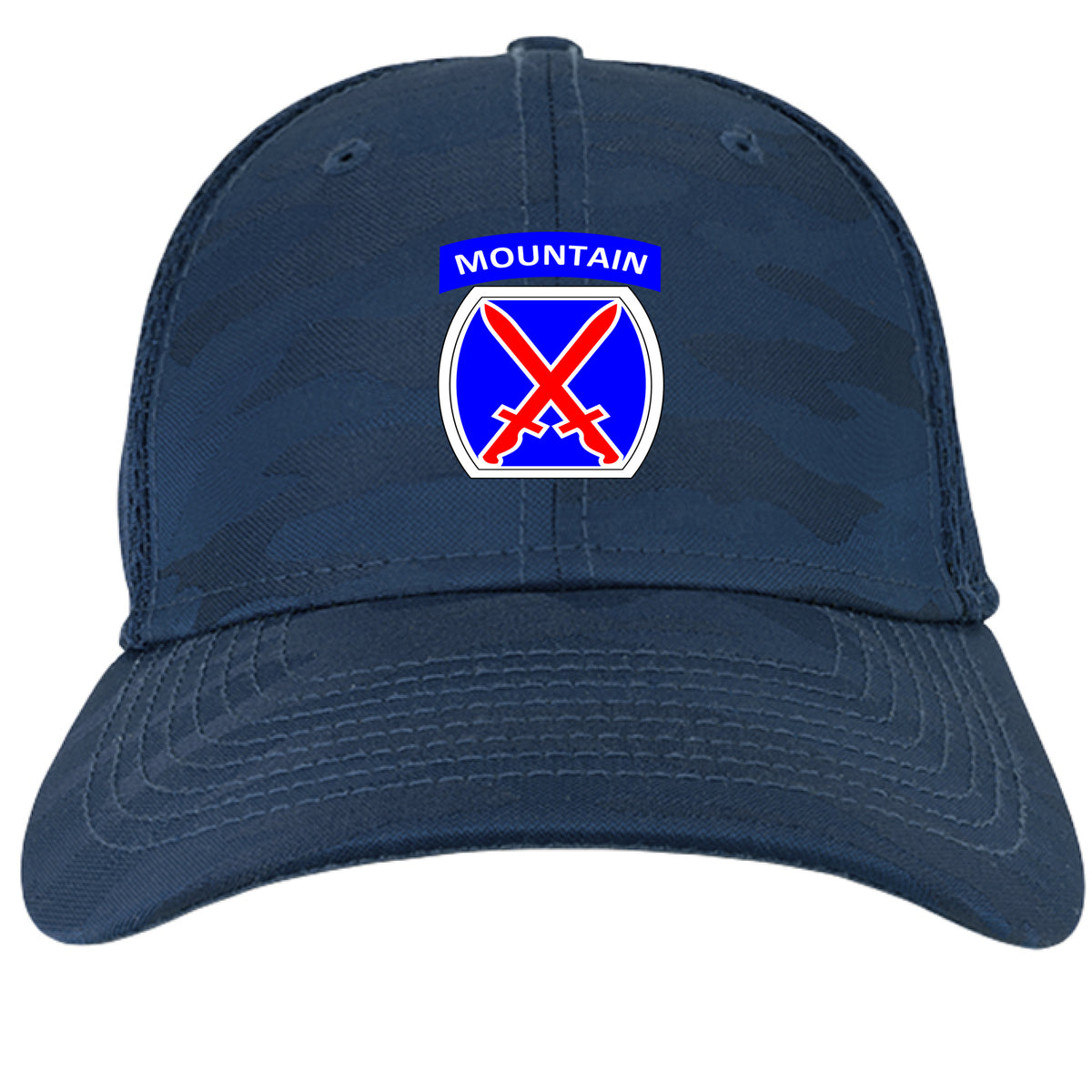10th Mountain - Tonal Camo Stretch Tech Mesh Cap – Mountain Up