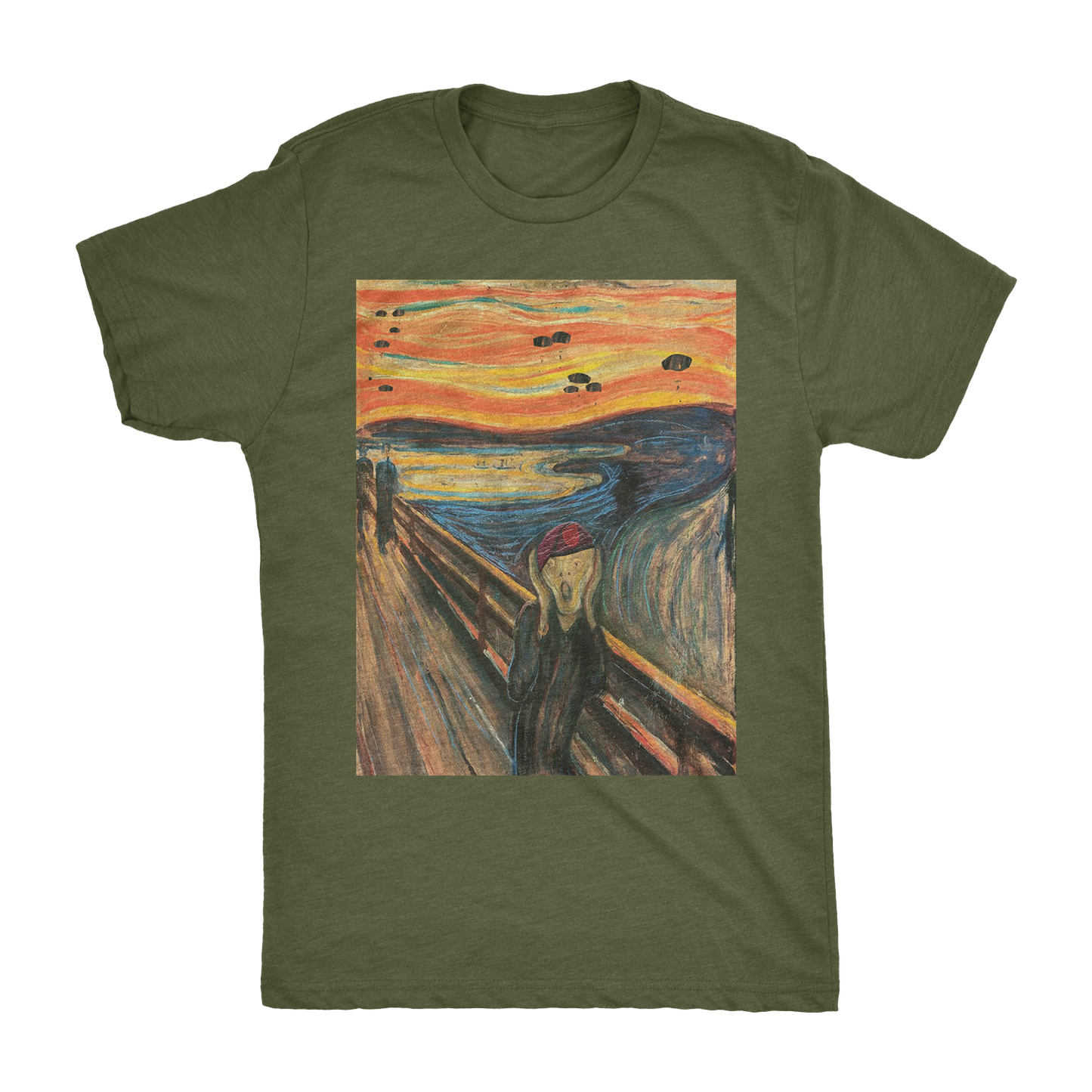 Screaming Airborne Man Athletic Shirt