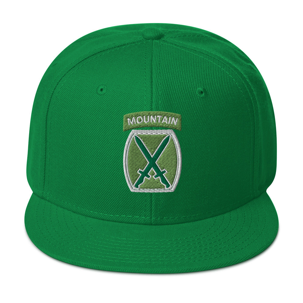 Luck of the 10th Mountain Snapback Hat