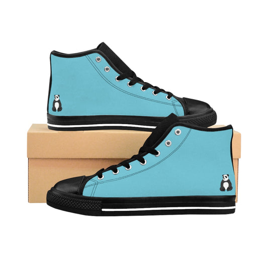 Teal Women's Comfy High-top Sneakers