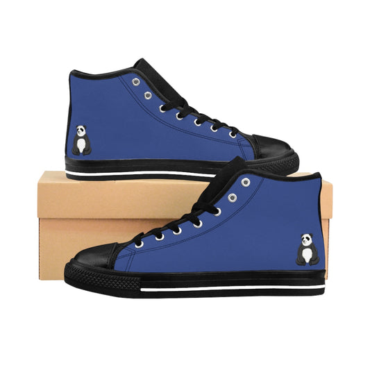 Men's Panda Blue High-top Sneakers