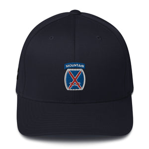 10th Mountain Structured Twill Flex Fit Cap