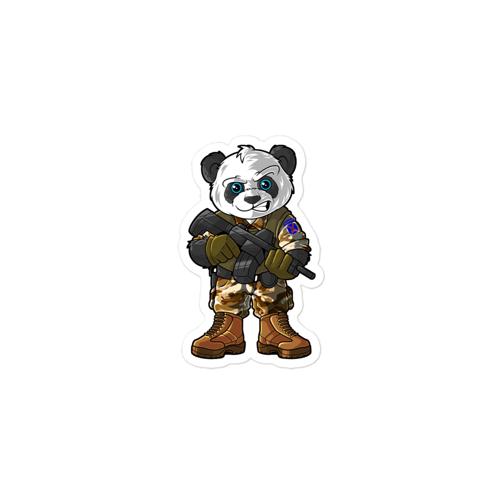 Determined Pando Commando Bubble-Free Stickers