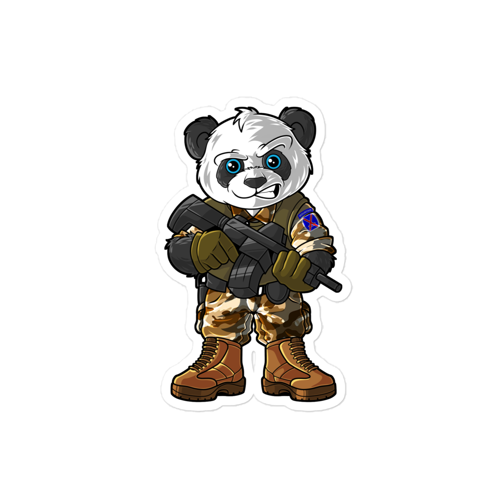 Determined Pando Commando Bubble-Free Stickers