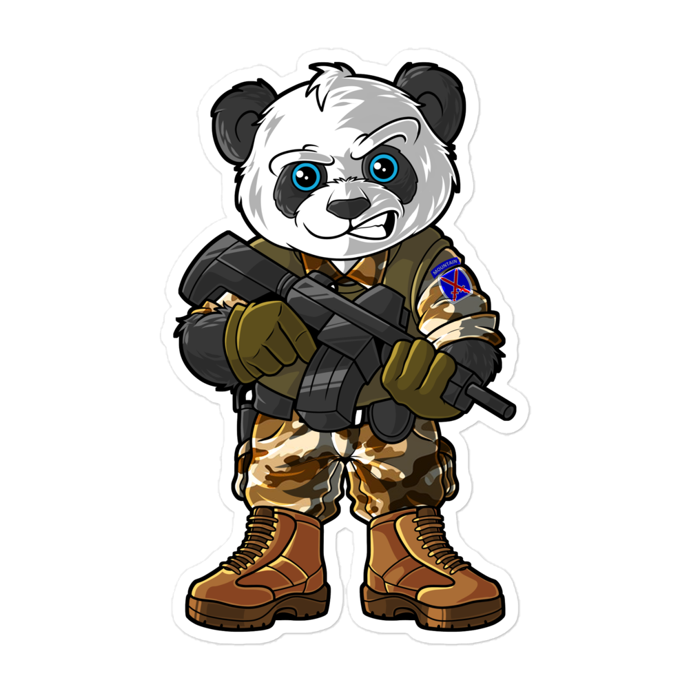 Determined Pando Commando Bubble-Free Stickers