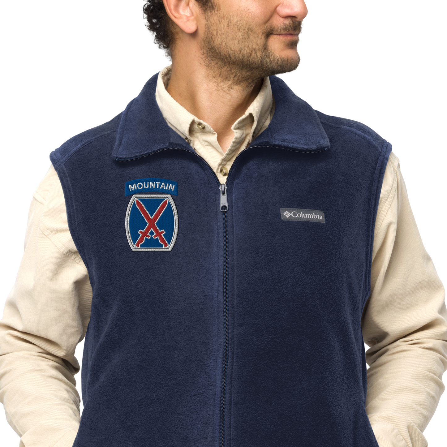 10th Mountain Men’s Columbia fleece vest