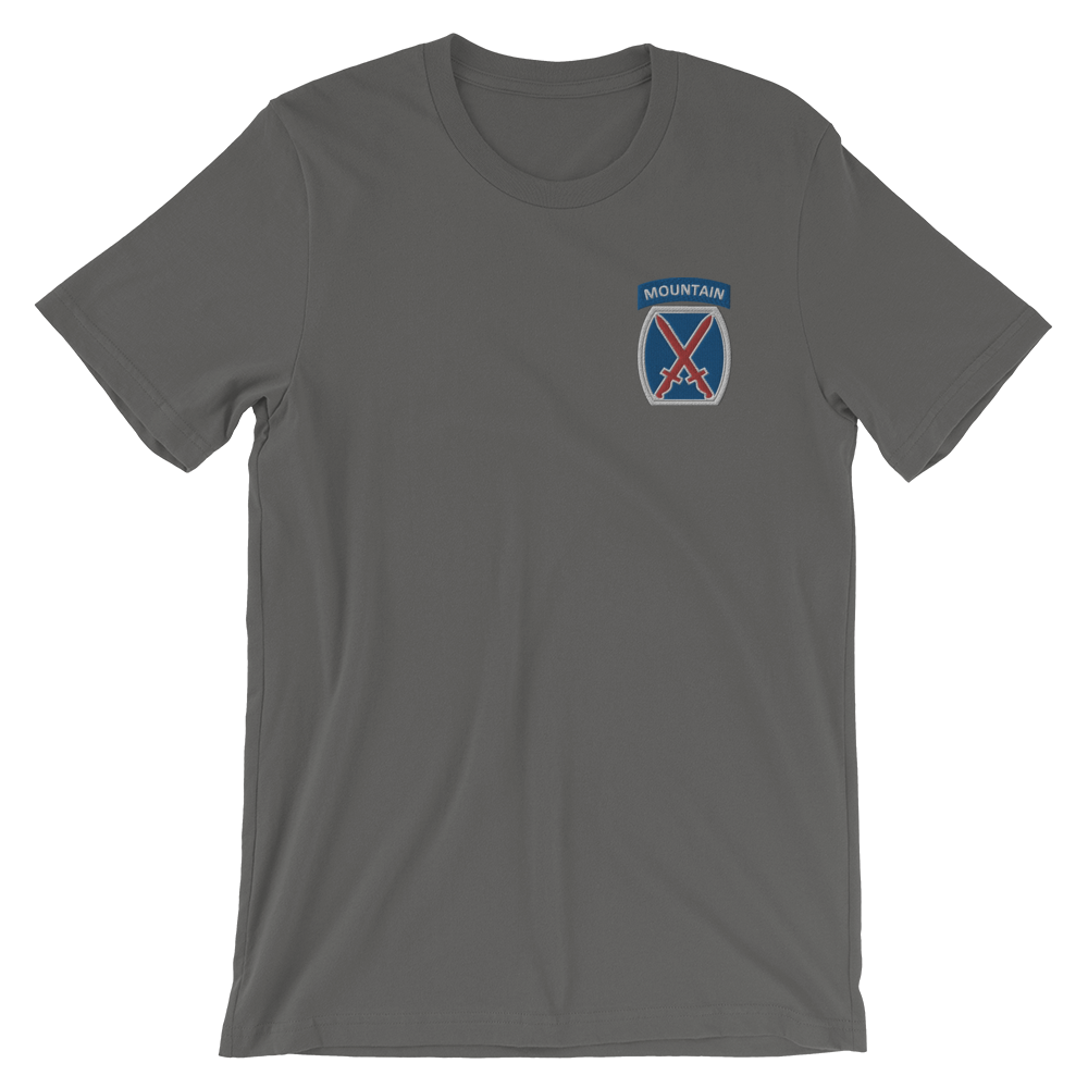 10th Mountain Embroidered Short-Sleeve Unisex T-Shirt