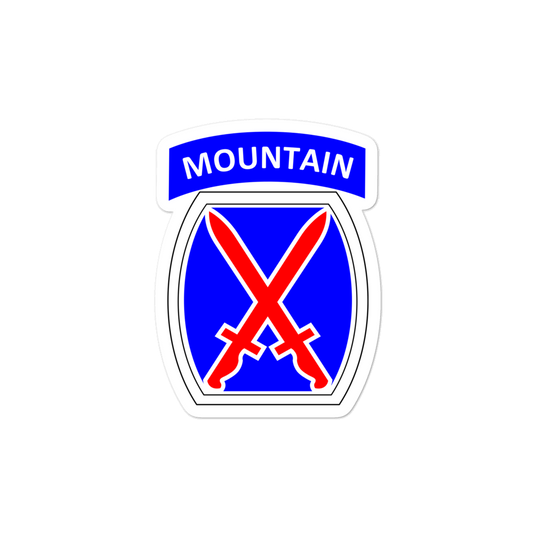 10th Mountain Bubble-free stickers