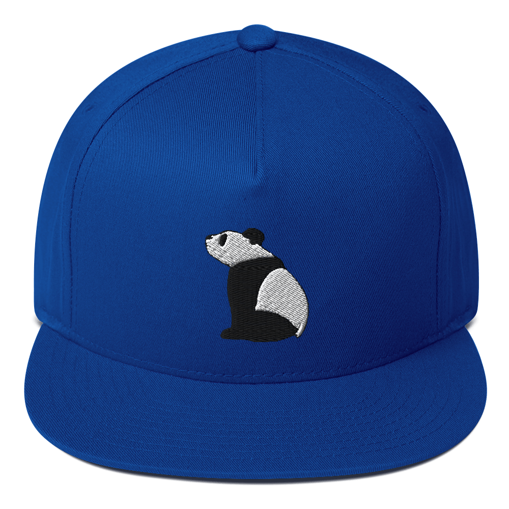 Pensive Panda Flat Bill Cap